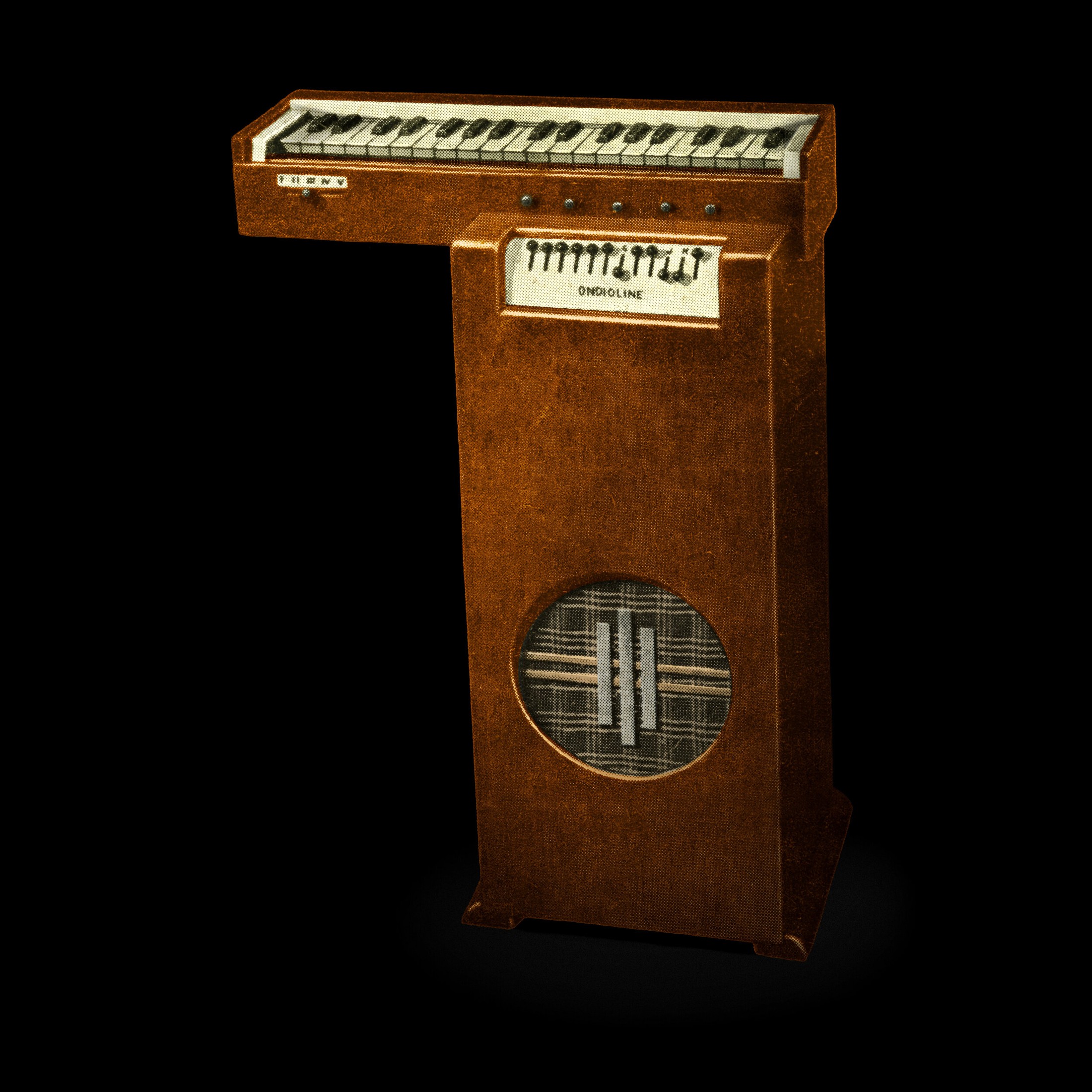 The thin cabinet model Ondioline was first presented at the Paris Fair in 1947 and no surviving examples are currently known.